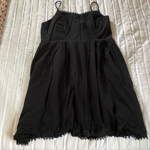 Black eyelet dress